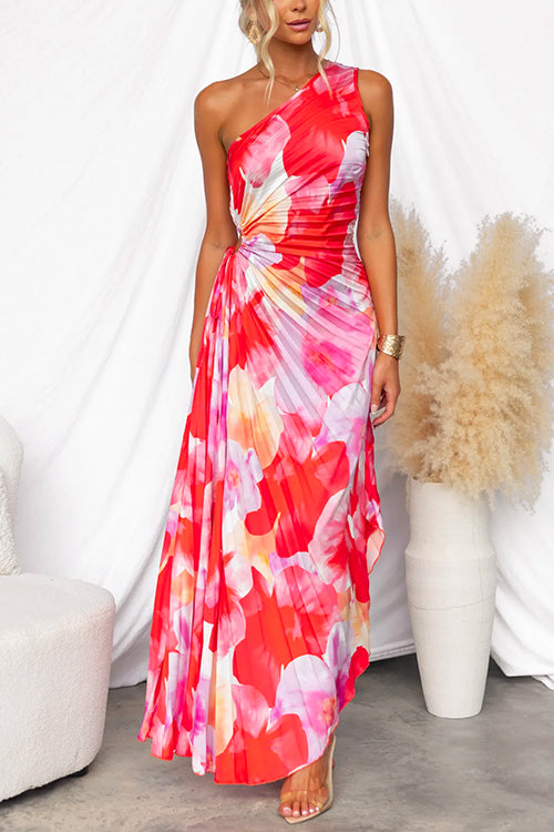 Yanira™ | Pleated One-Shoulder Dress 0