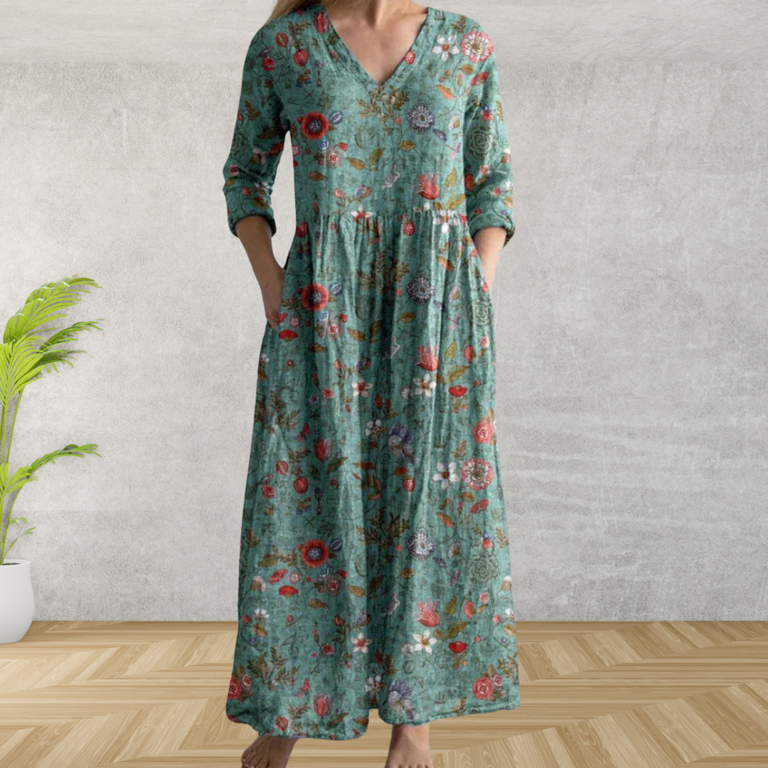 Yulya™ | Elegant Floral Midi Dress 6