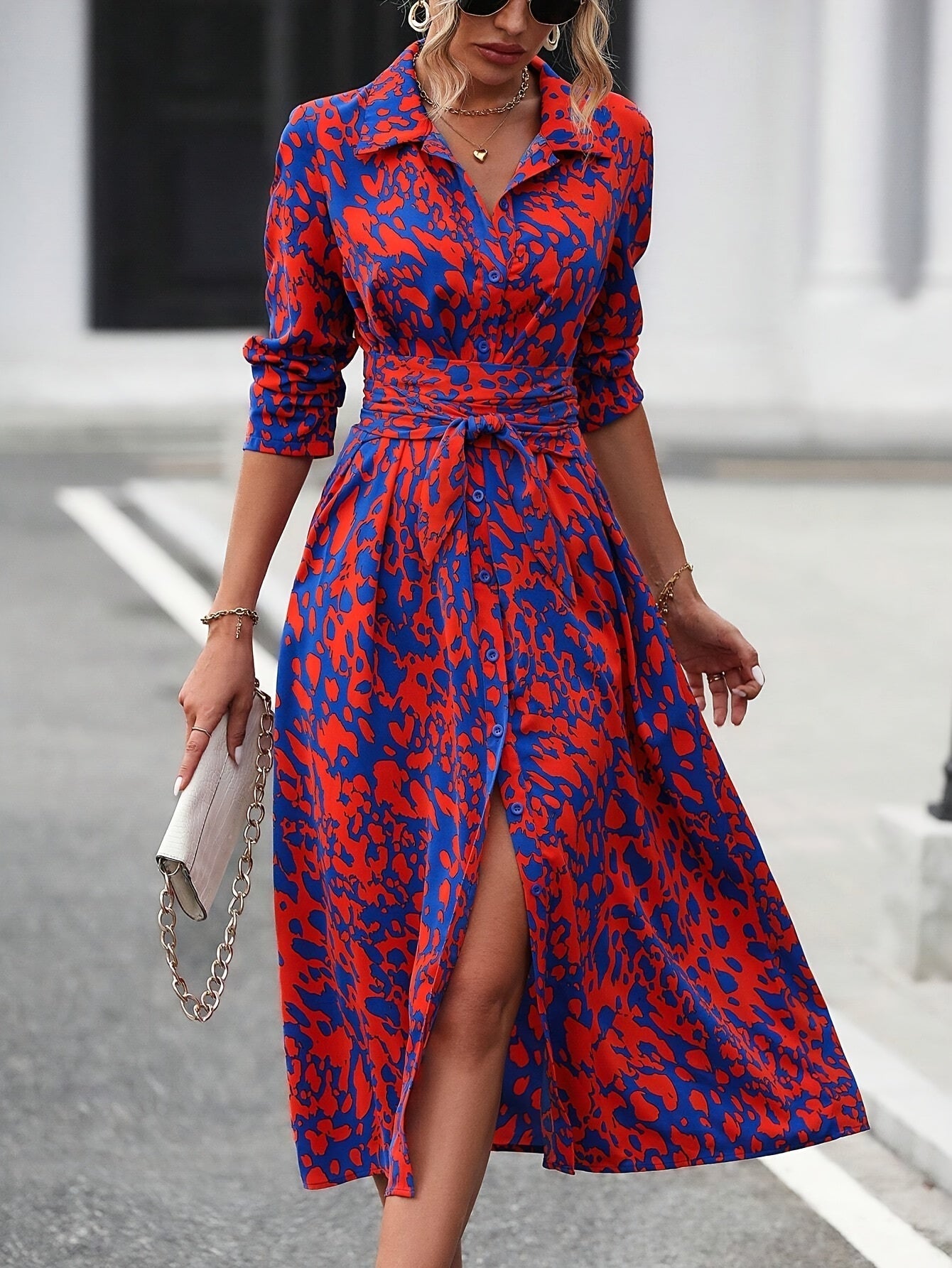 Zafira™ | Geometric Shirt Dress 0