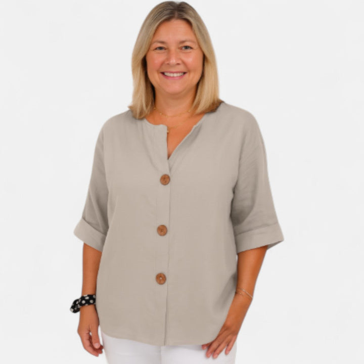Zhilan™ – Comfortable loose-fit linen blouse