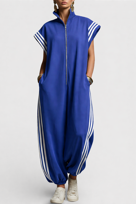 Cassidy | Zip Neck Jumpsuit