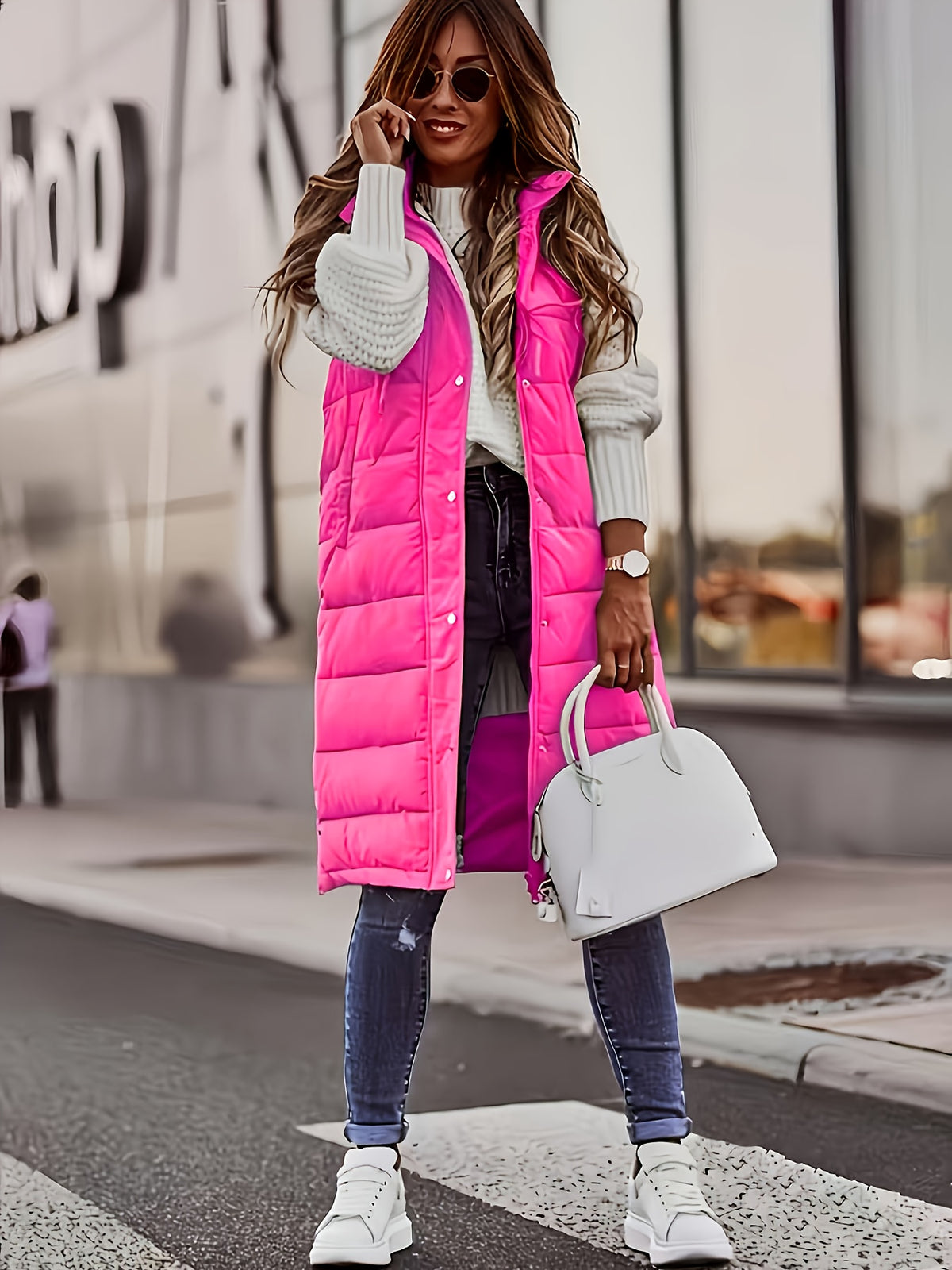 Femke | Quilted Longline Puffer Jacket Vest for Women