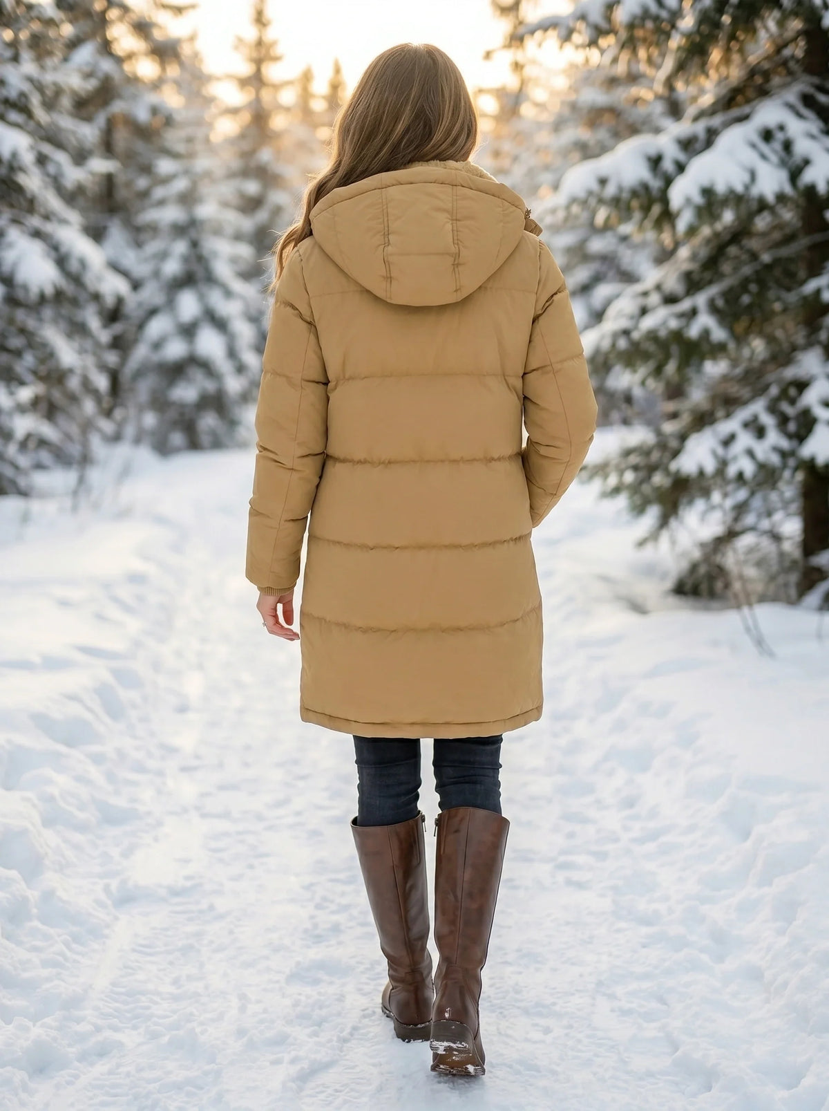 Valentina | Hooded Quilted Puffer Jacket with Drawstring Waist