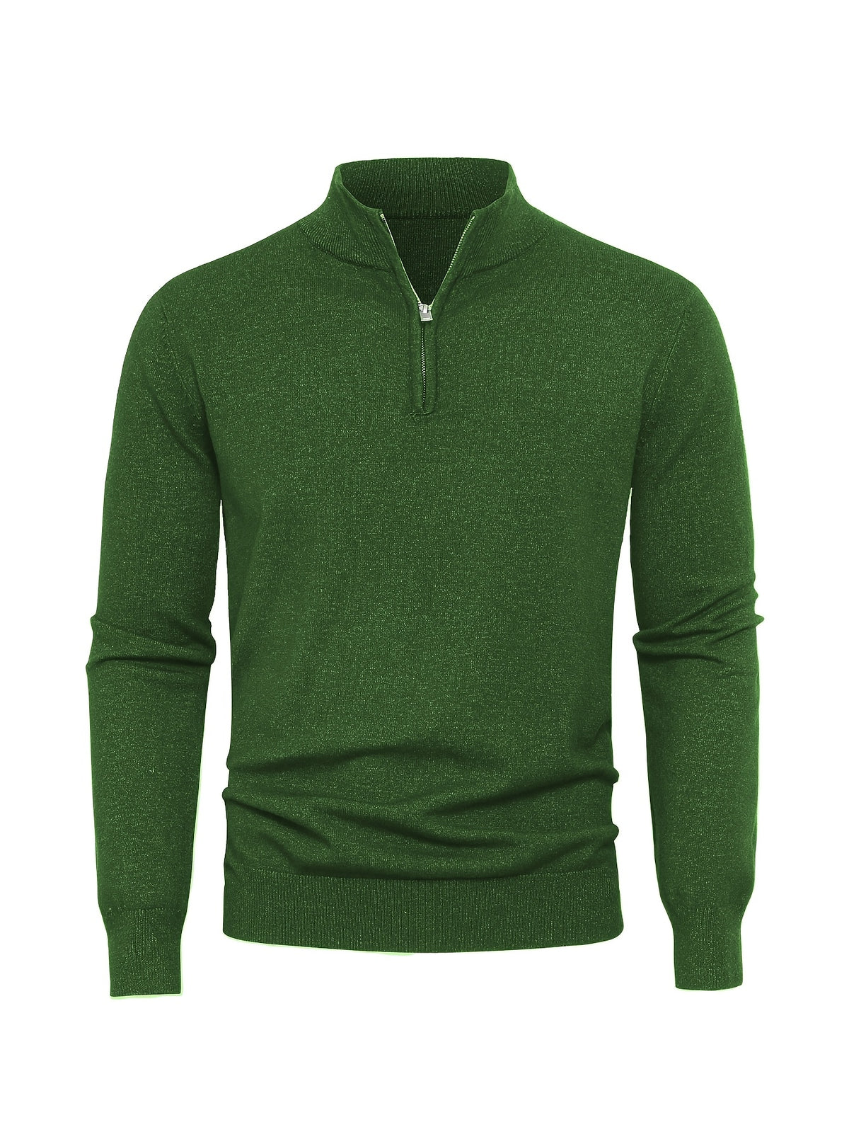Rhys | Ribbed Quarter Zip Sweater with Mock Neck for Men