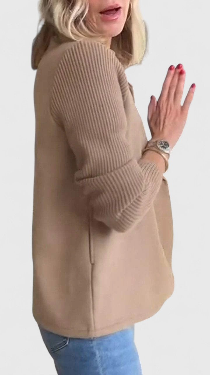 Ophelia | Double-Breasted Contrast-Sleeve Blazer for Women