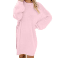 Tayla | Ribbed Crew Neck Sweater Dress for Women