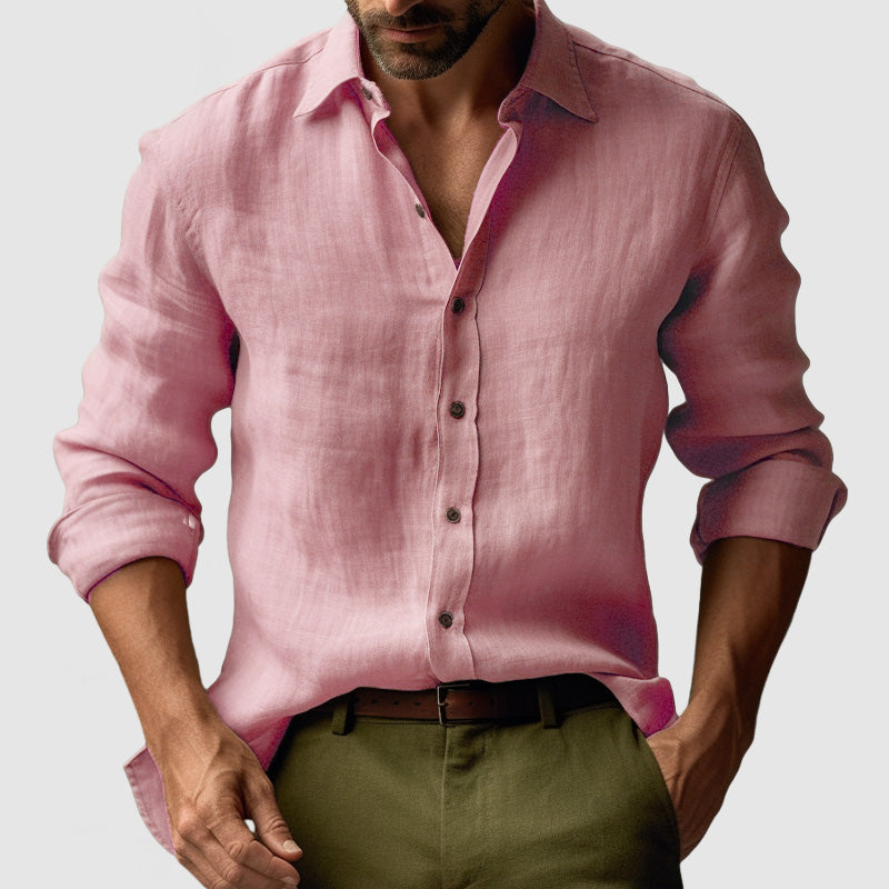 Lucas | Button-Down Collar Long Sleeve Shirt for Men