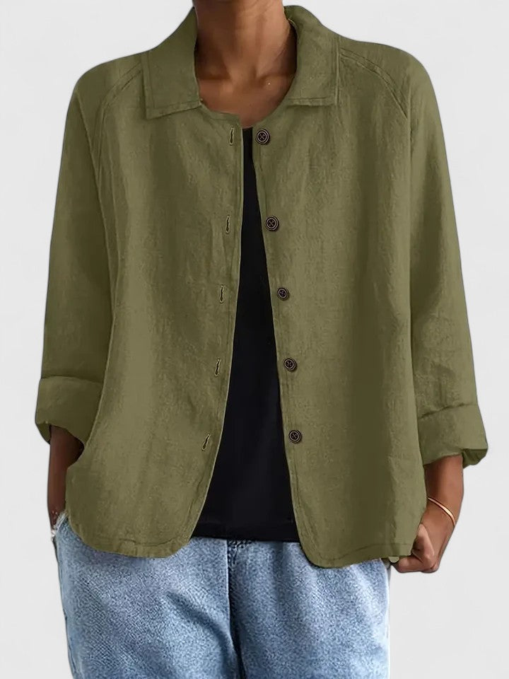 Claudine | Women's V-Neck Blouse Long Sleeve Elegant Top