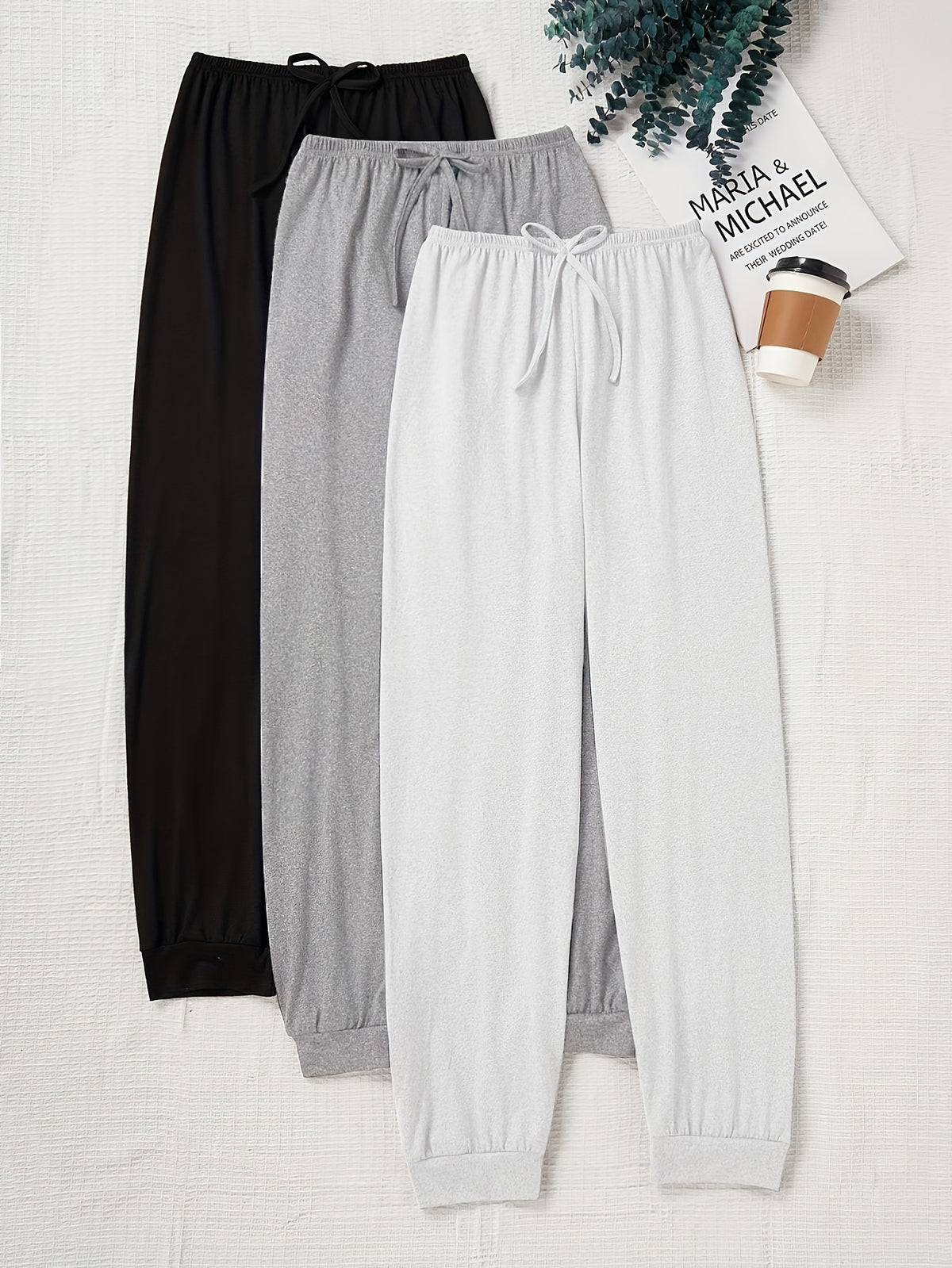 Enid Sweatpants – 3-Piece Drawstring Lounge Set for Women