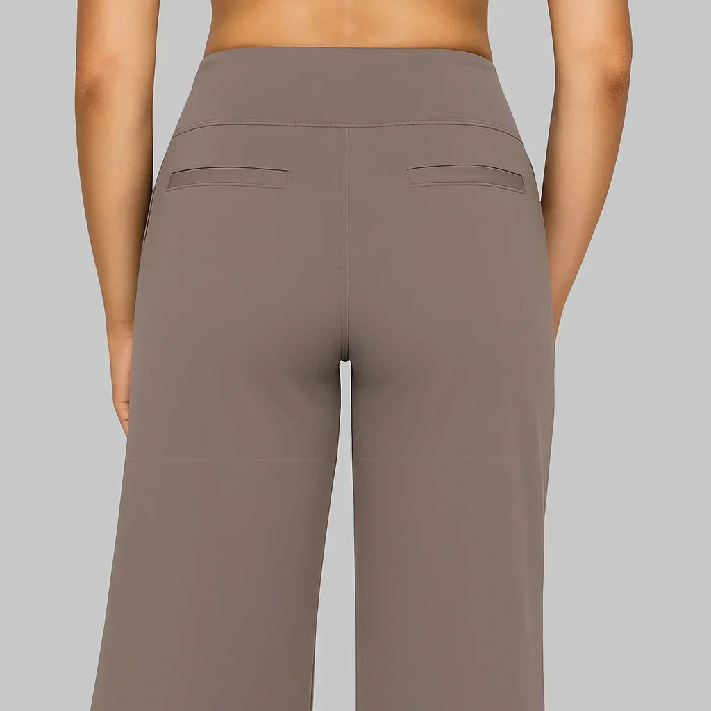 Helga | High-Waist Wide Leg Pants with Pockets for Women