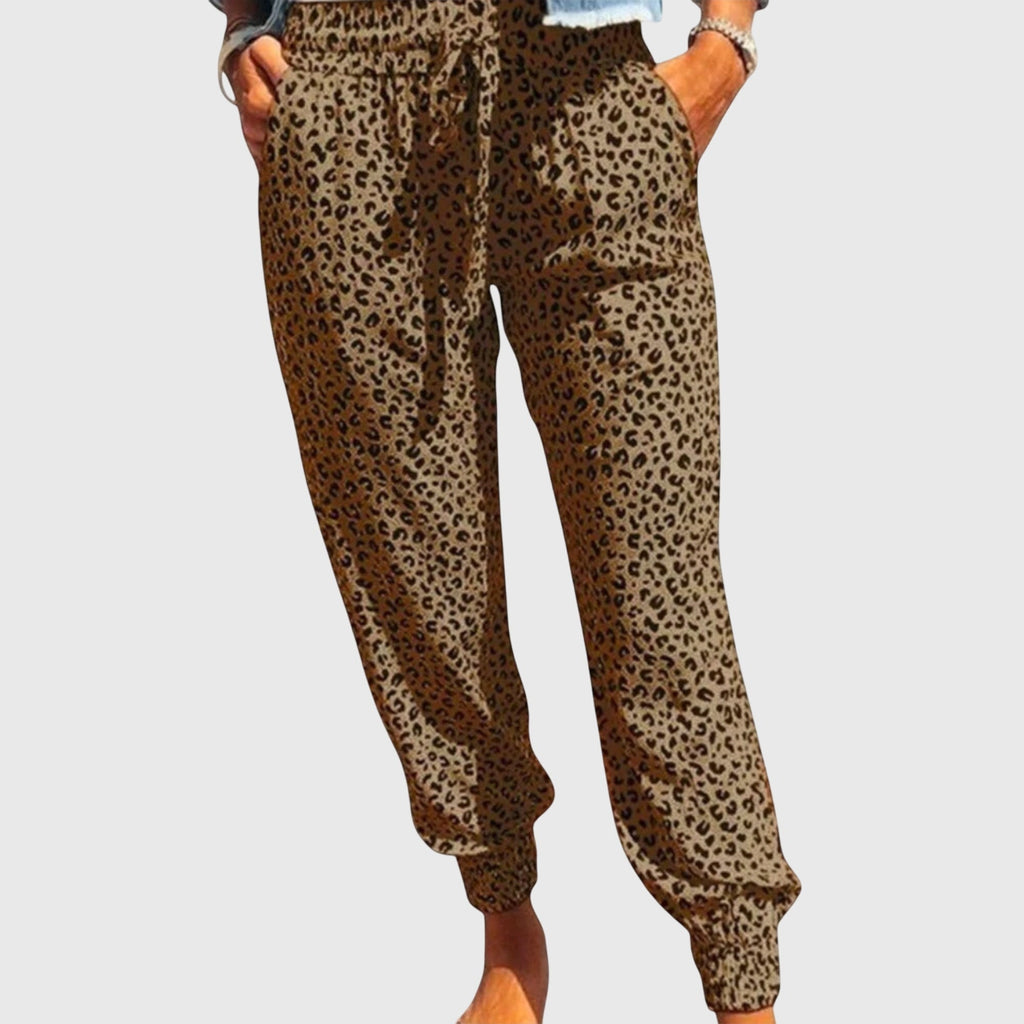 Feli | Women's Wide Leg Leopard Print Pants – Casual to Elegant