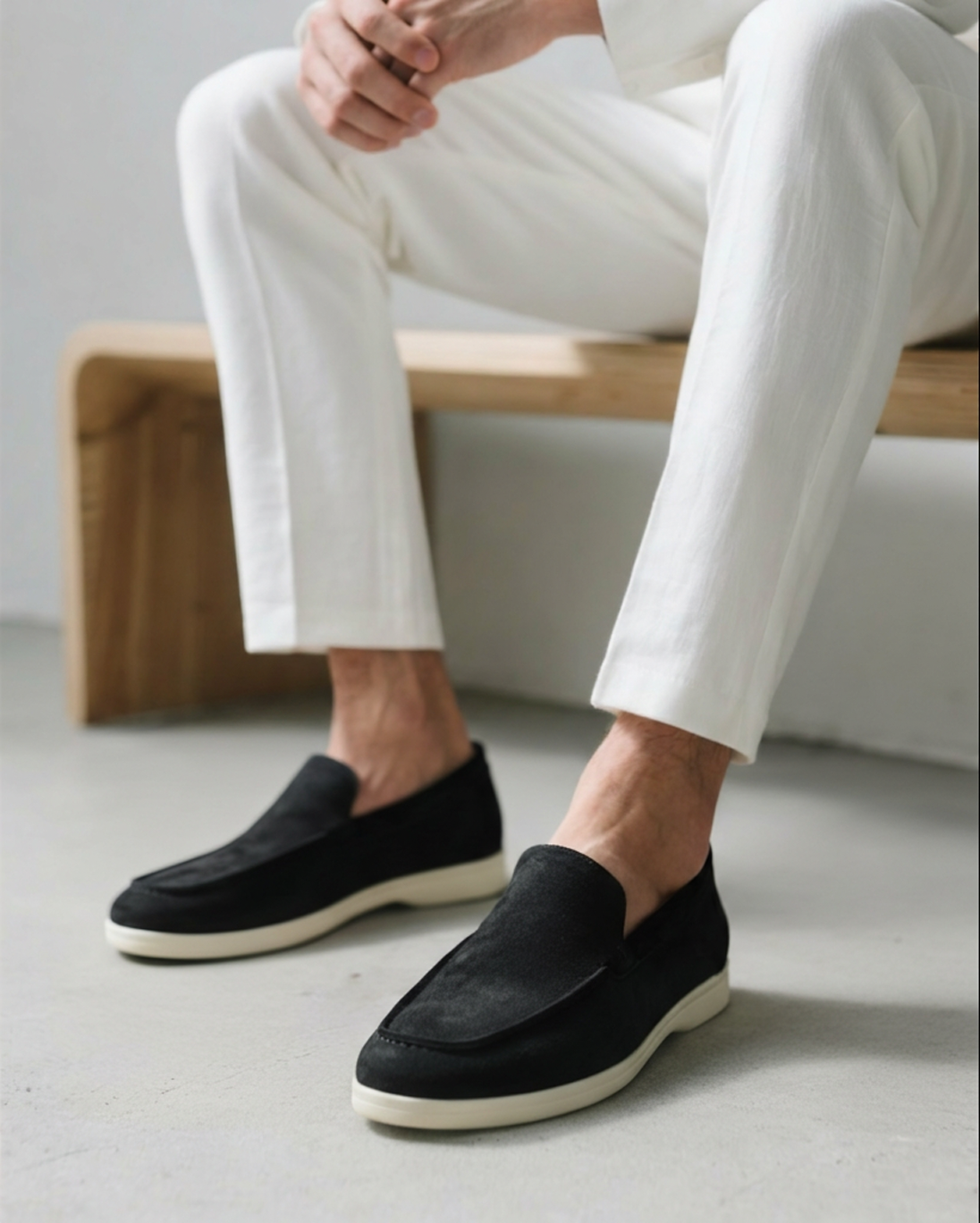 Sem | Stitched Suede Loafers for Men