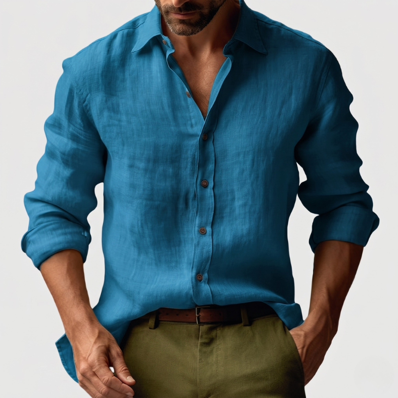 Lucas | Button-Down Collar Long Sleeve Shirt for Men