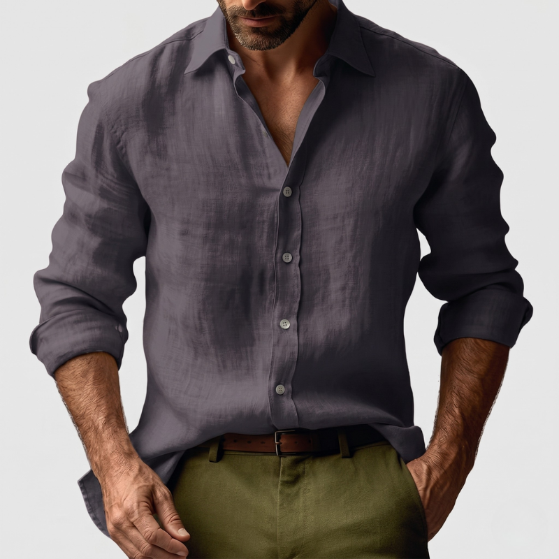 Lucas | Button-Down Collar Long Sleeve Shirt for Men
