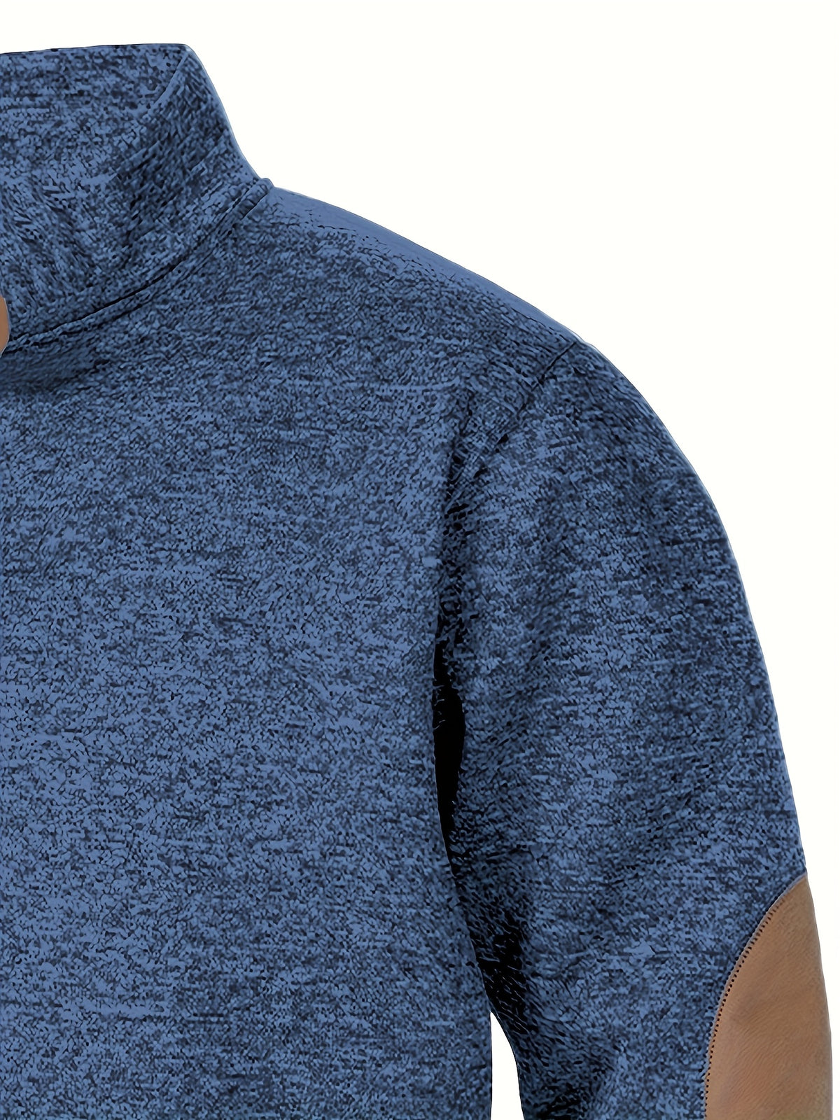 Rasmus | Heathered Quarter Zip Sweater with Stand Collar for Men