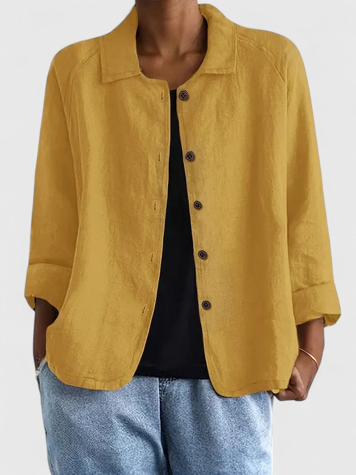 Claudine | Women's V-Neck Blouse Long Sleeve Elegant Top