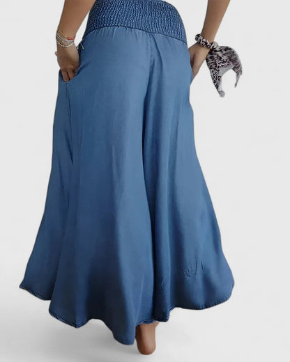 Elona | Women's Wide Leg Pants Relaxed-Fit Summer Comfort