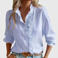 Kaitlyn | Women's Elegant V-Neck Blouse – Dressy Work Style