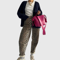 Chandra | Women's Vintage Leopard Print Jeans – Casual Chic
