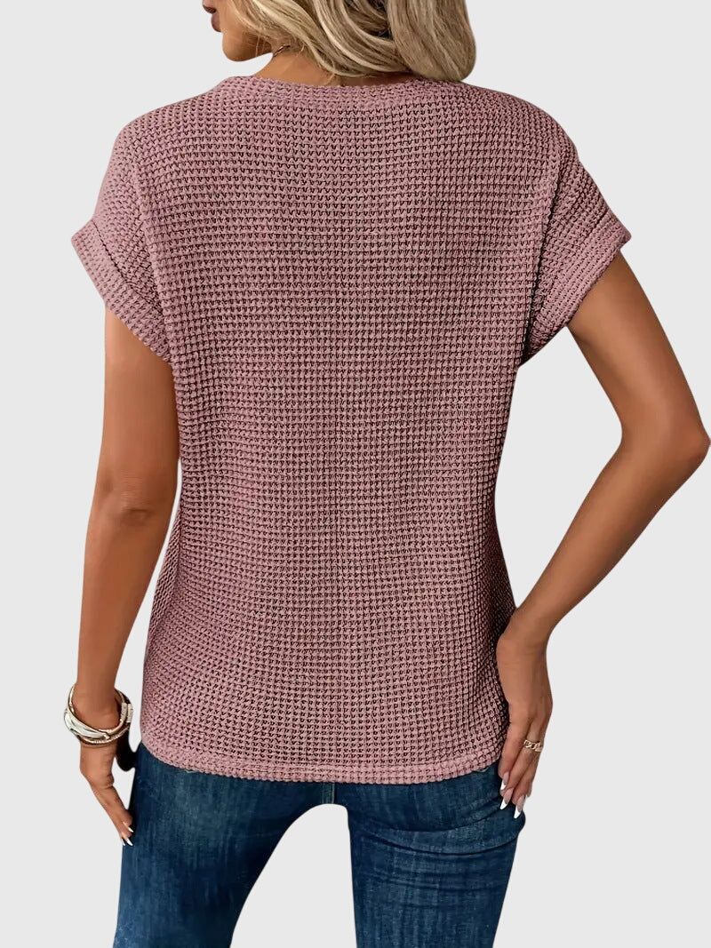 Isa | Women's Elegant Crew Neck Blouse for Work & Parties