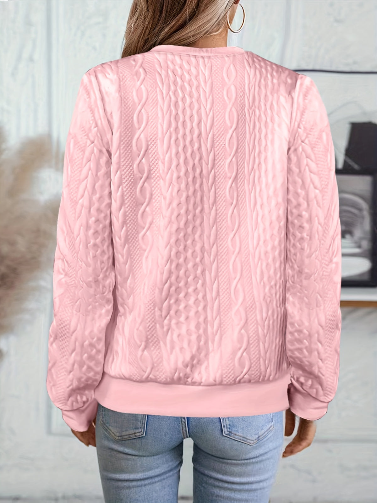 Odelia Cable-Textured Zip-Up Bomber Jacket for Women