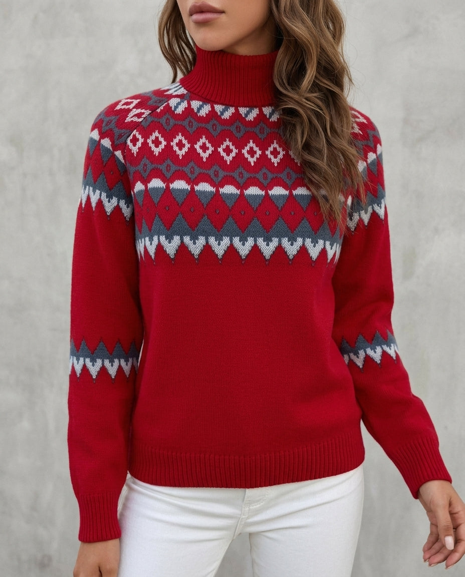 Froukje | Christmas Sweater Fair Isle Turtleneck for Women