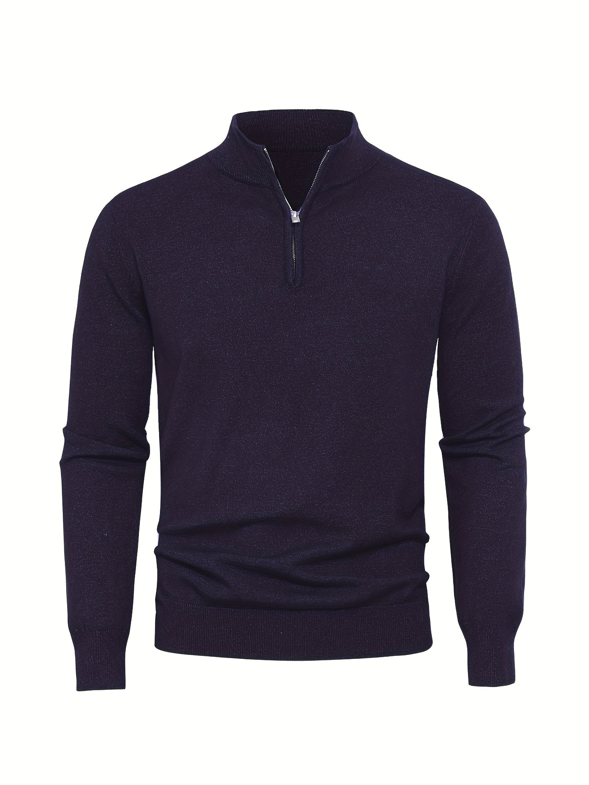 Rhys | Ribbed Quarter Zip Sweater with Mock Neck for Men