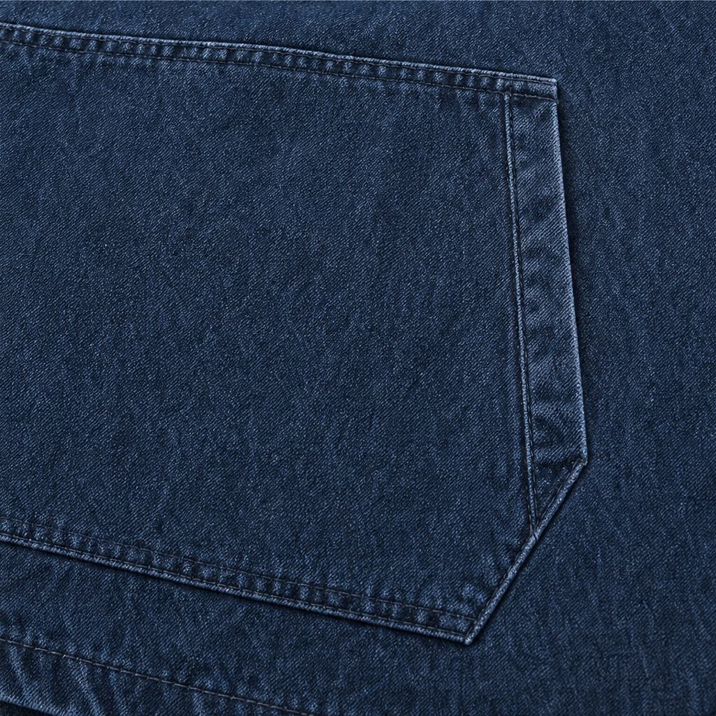 Hanna | Boxy Washed Denim-Look Half-Zip Pullover for Women