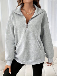 Eefje | Ribbed Quarter Zip Sweater with Pockets for Women