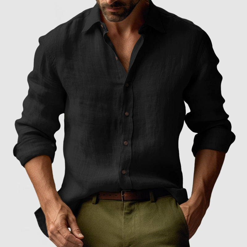 Lucas | Button-Down Collar Long Sleeve Shirt for Men