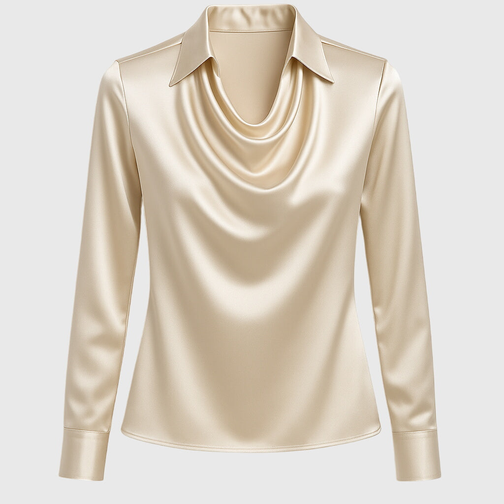 Brooklyn | Women's Elegant V-Neck Blouse - Polished Look