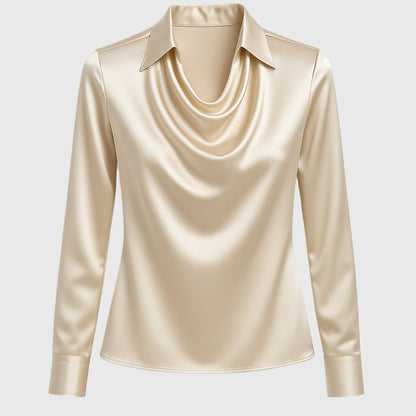 Brooklyn | Women's Elegant V-Neck Blouse - Polished Look
