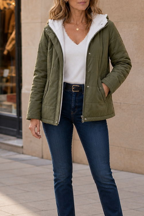Juniper | Quilted Hooded Puffer Jacket for Women