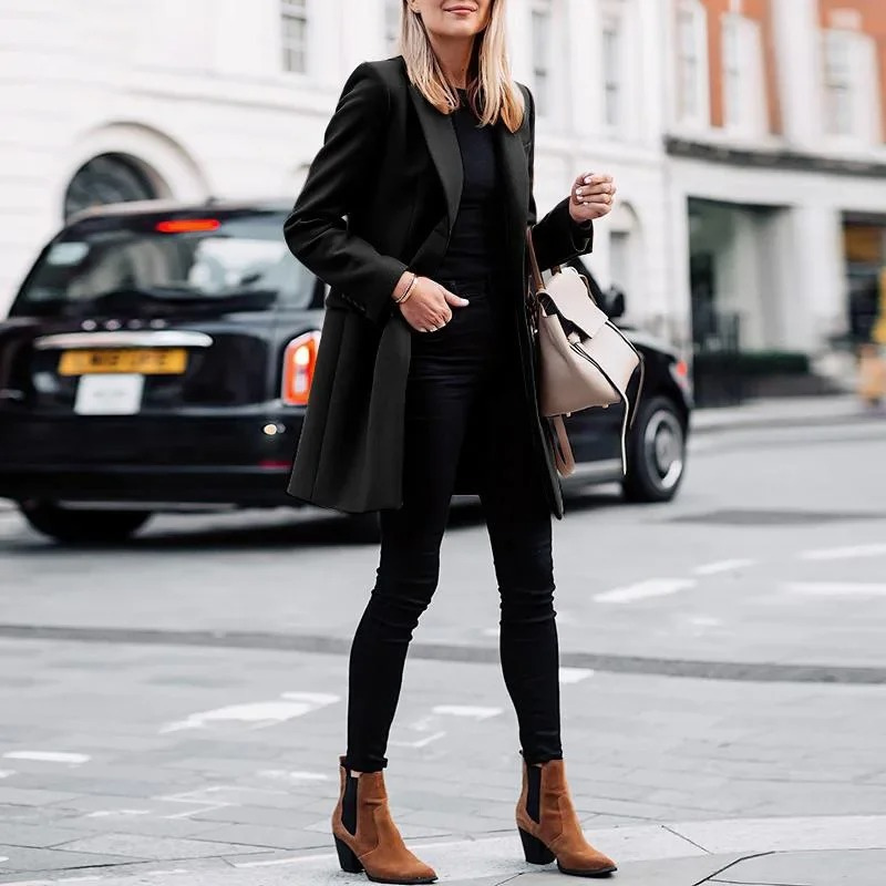Laurentine | Single-Breasted Notch Lapel Trench Coat for Women