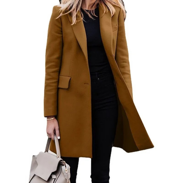 Laurentine | Single-Breasted Notch Lapel Trench Coat for Women