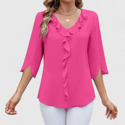 Debby | Women's Elegant V-Neck Long Sleeve Blouse