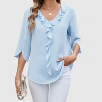 Debby | Women's Elegant V-Neck Long Sleeve Blouse