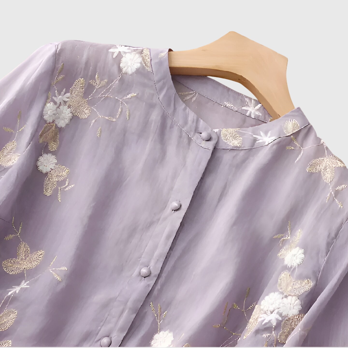 Nellie | Women's Embroidered V-Neck Loose Fit Blouse