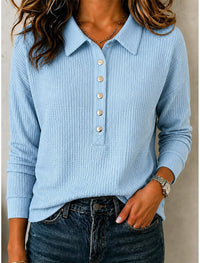 Katinka | Cable Knit Sweater with Polo Collar for Women