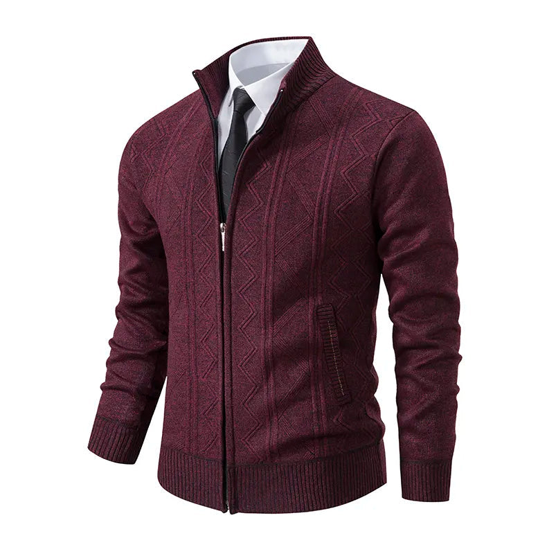Vincent | Ribbed Zip-Front Cardigan Sweater for Men