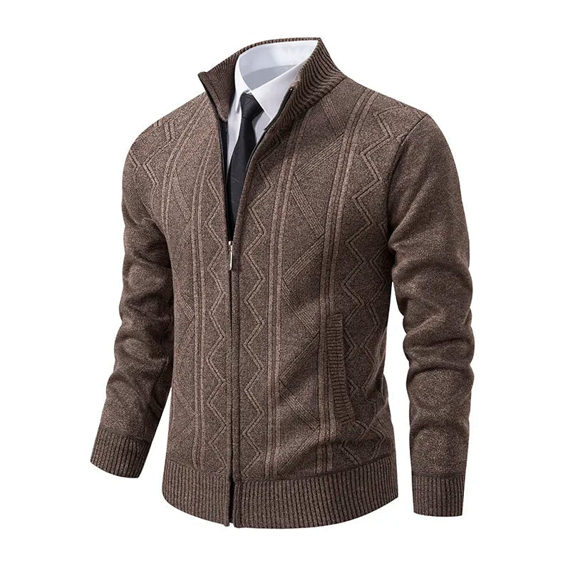 Vincent | Ribbed Zip-Front Cardigan Sweater for Men