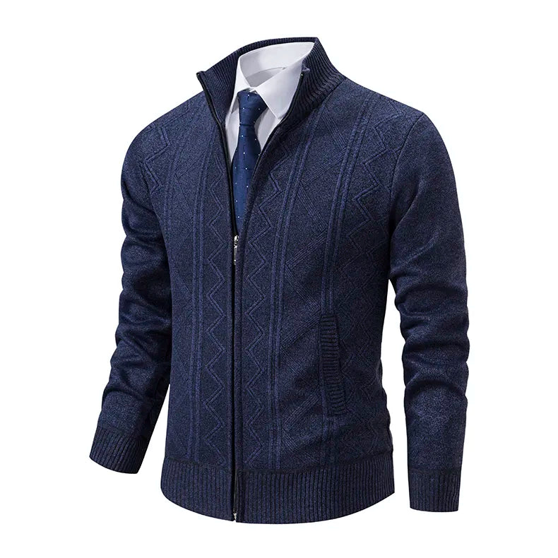 Vincent | Ribbed Zip-Front Cardigan Sweater for Men
