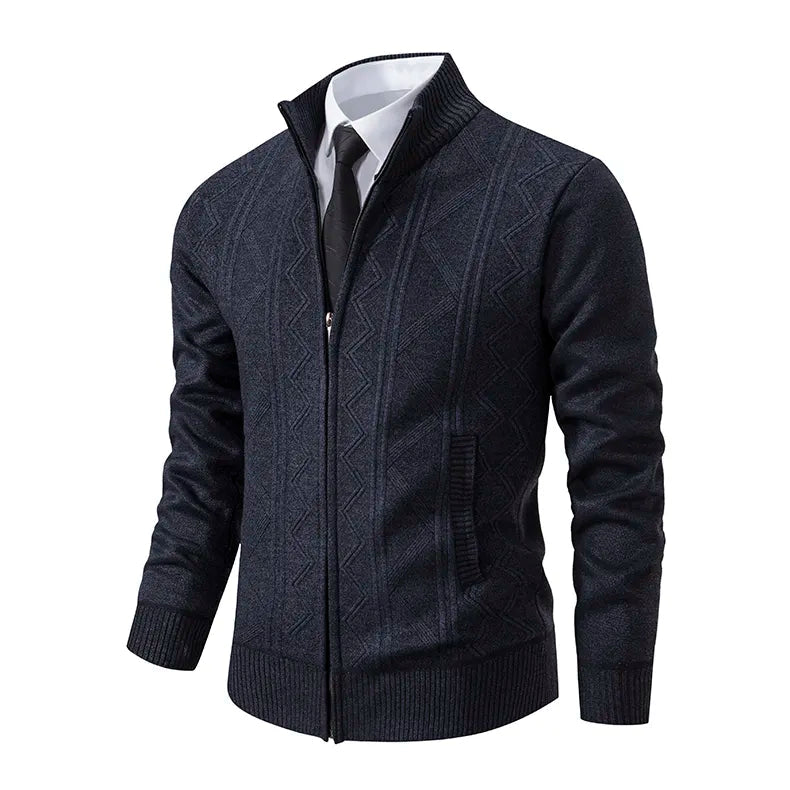 Vincent | Ribbed Zip-Front Cardigan Sweater for Men