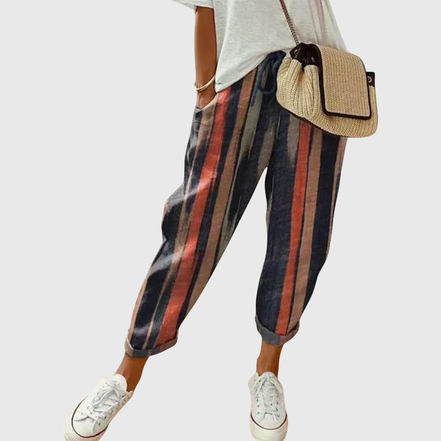 Burga | Women's Wide Leg Pants Relaxed High-Waist Casual Wear