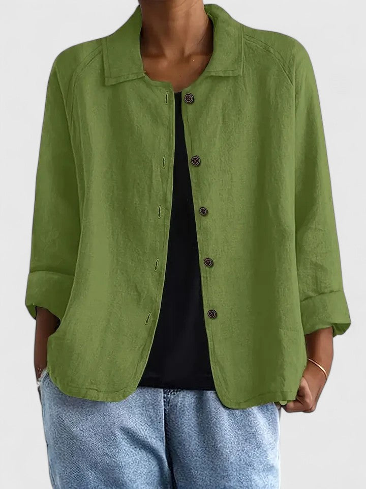 Claudine | Women's V-Neck Blouse Long Sleeve Elegant Top