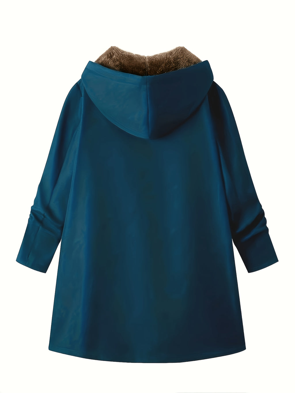 Bodil | Longline Hooded Fleece-Lined Open-Front Coat for Women