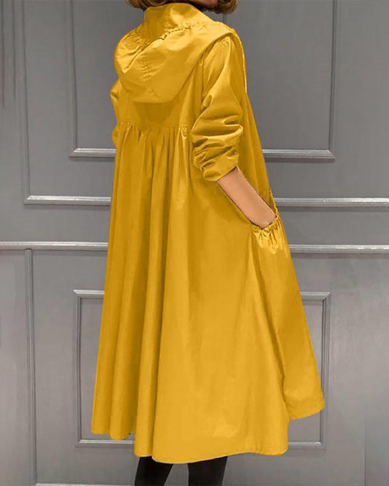 Adrienne | Trench Coat Women Love in a Pleated Longline Fit