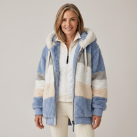 Kristia Women's Hooded Winter Jacket - Zip Front Parka Style