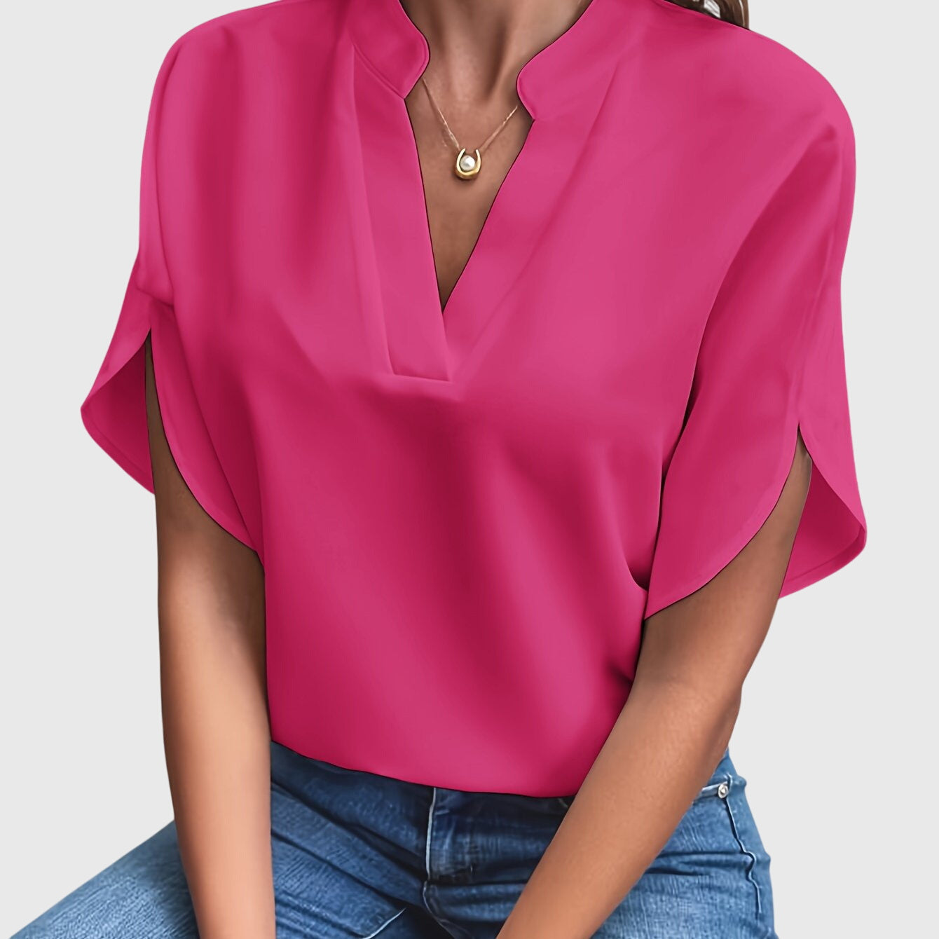 Kristie | Women's V-Neck Long Sleeve Blouse for Work