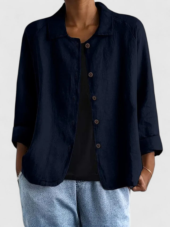 Claudine | Women's V-Neck Blouse Long Sleeve Elegant Top